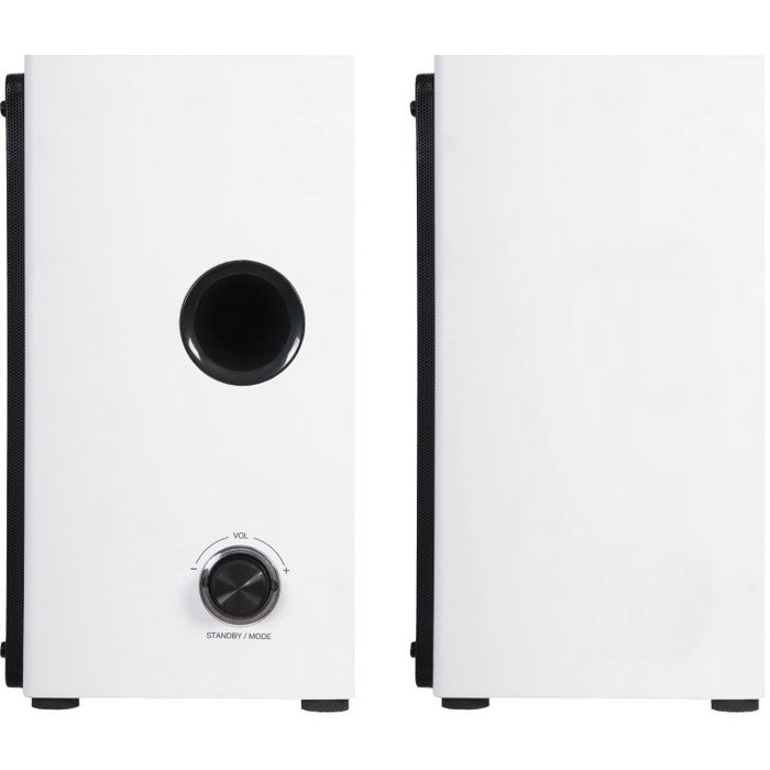 Fonestar class-220b Altavoces activos 2.0 blancos, 2x45W RMS, 60-20000Hz, BT 5.0, línea aux, RCA, mando a distancia